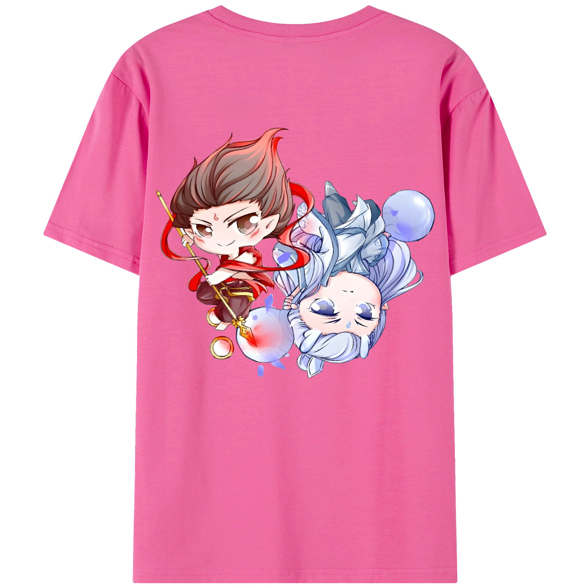 （画像用） Ne Zha 2 ナタ 魔童の大暴れ レディース半袖Tシャツ(バックプリント)